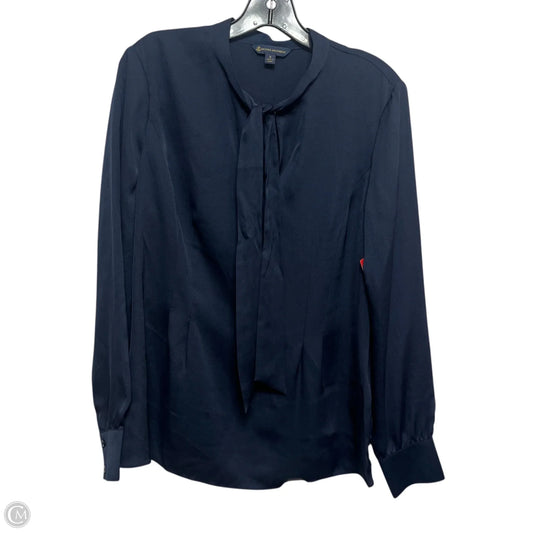 Top Long Sleeve By Brooks Brothers In Navy, Size: M