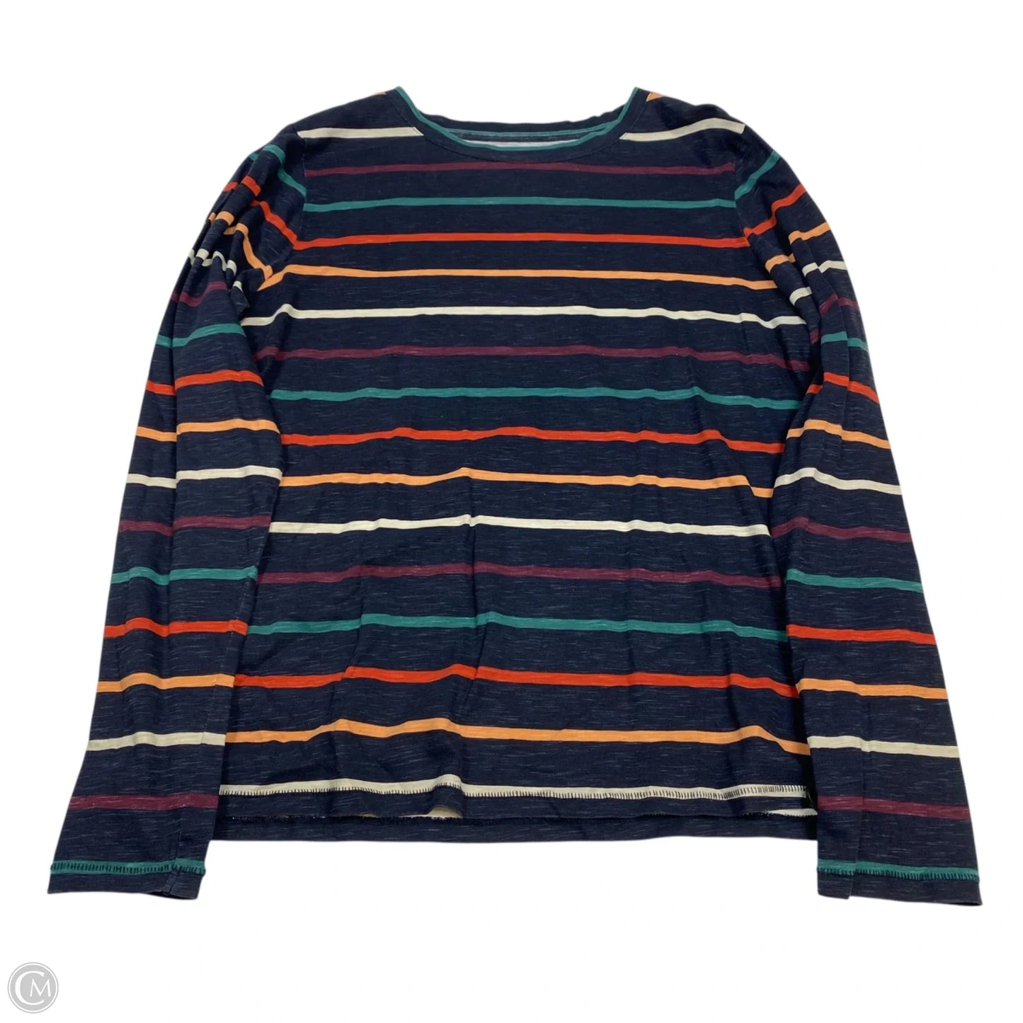 Top Long Sleeve Basic By Sonoma In Blue & Red, Size: M