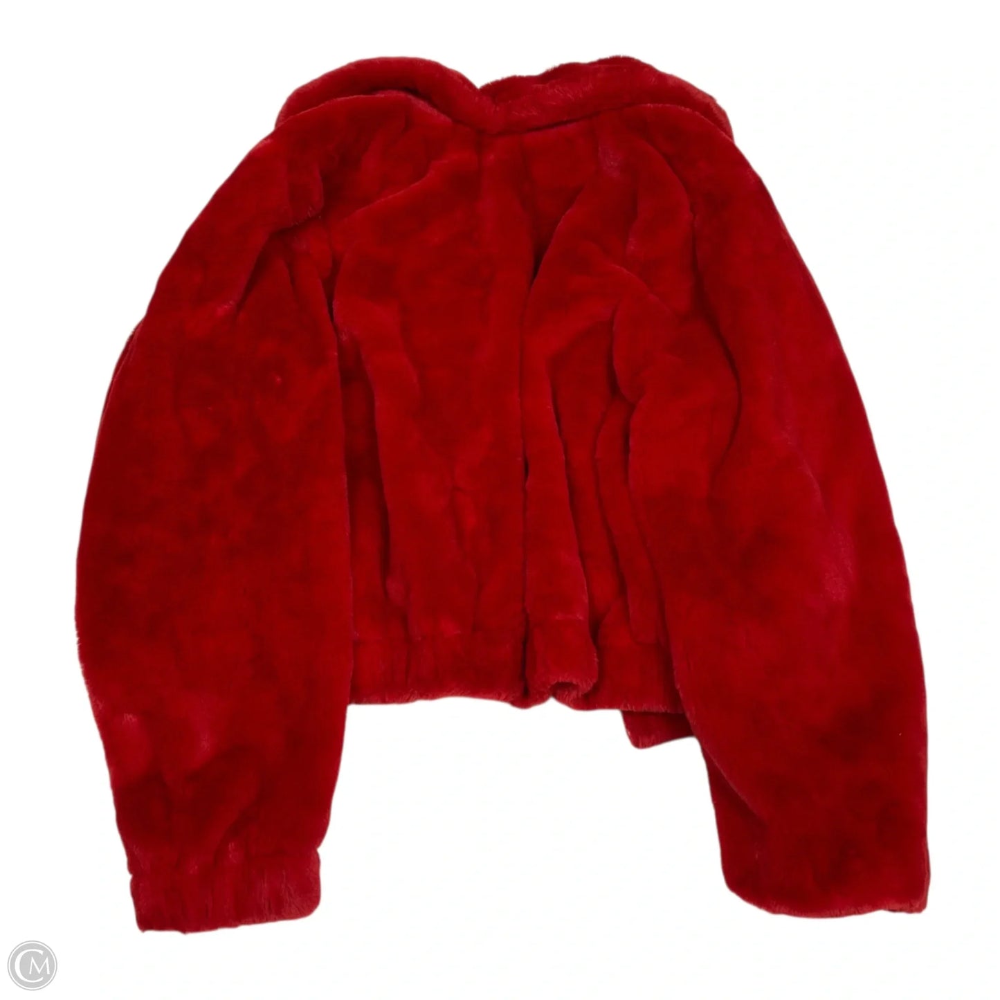 Jacket Faux Fur & Sherpa By Fashion Nova In Red, Size: 3x