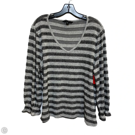 Tunic 3/4 Sleeve By Zac And Rachel In Black & Grey, Size: Xl