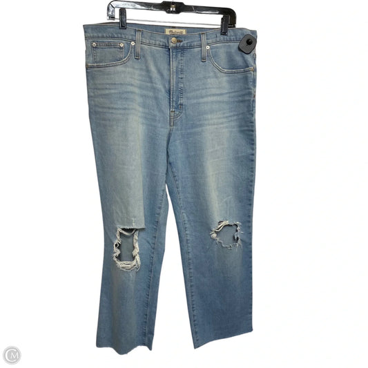 Jeans Straight By Madewell In Blue Denim, Size: 12