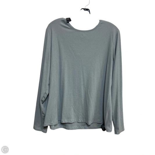 Top Long Sleeve Basic By Nine West In Grey, Size: Xxl