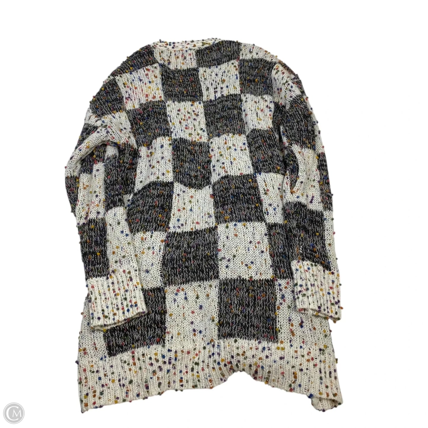 Sweater Cardigan By Blakeley In Black & White, Size: Osfm