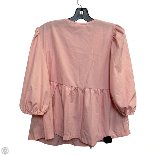 Top Long Sleeve By Shein In Pink, Size: S