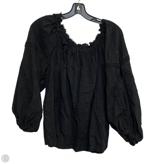 Top Long Sleeve By Max Studio In Black, Size: M