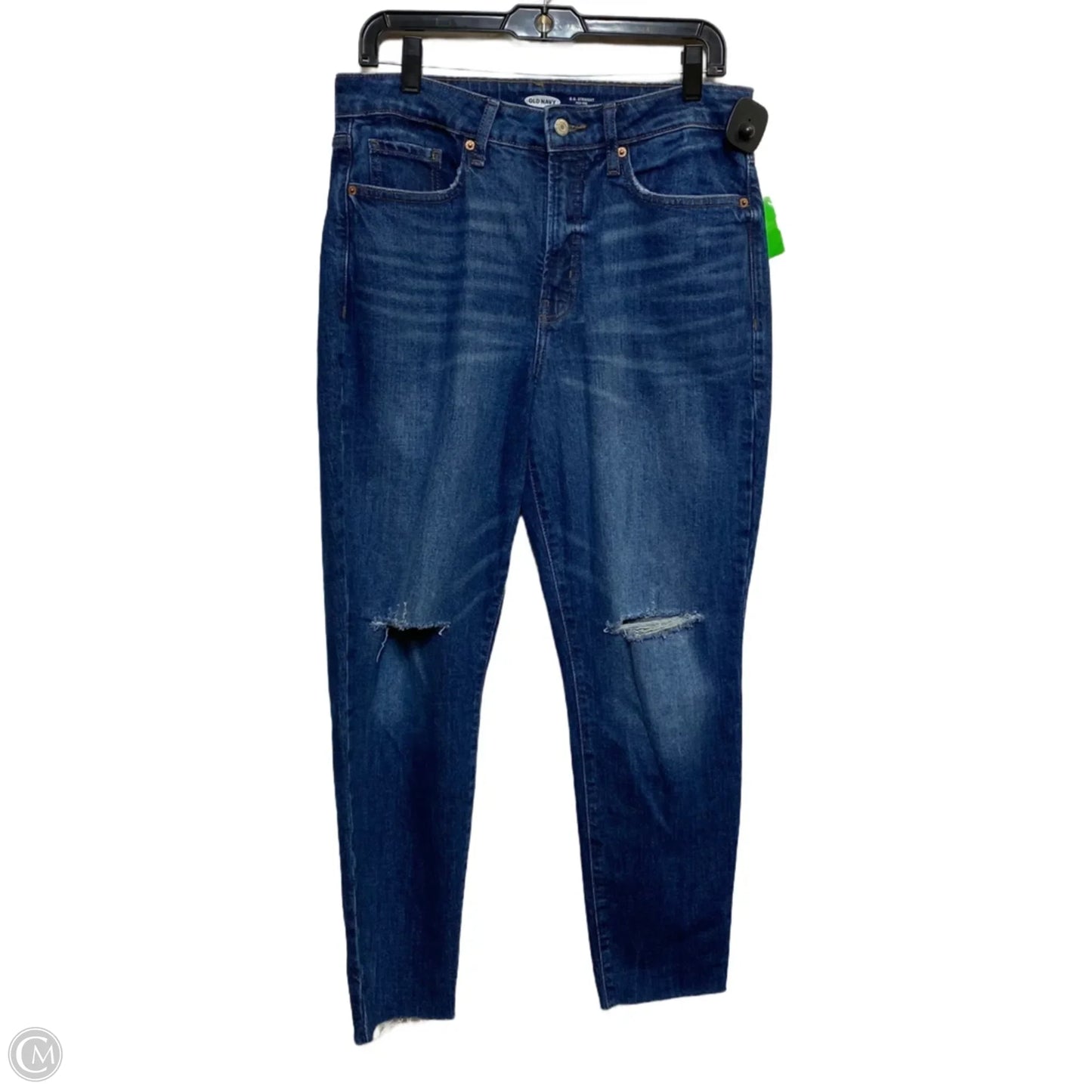 Jeans Straight By Old Navy In Blue Denim, Size: 10