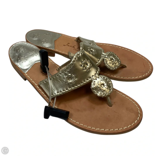 Sandals Designer By Jack Rogers In Gold, Size: 12