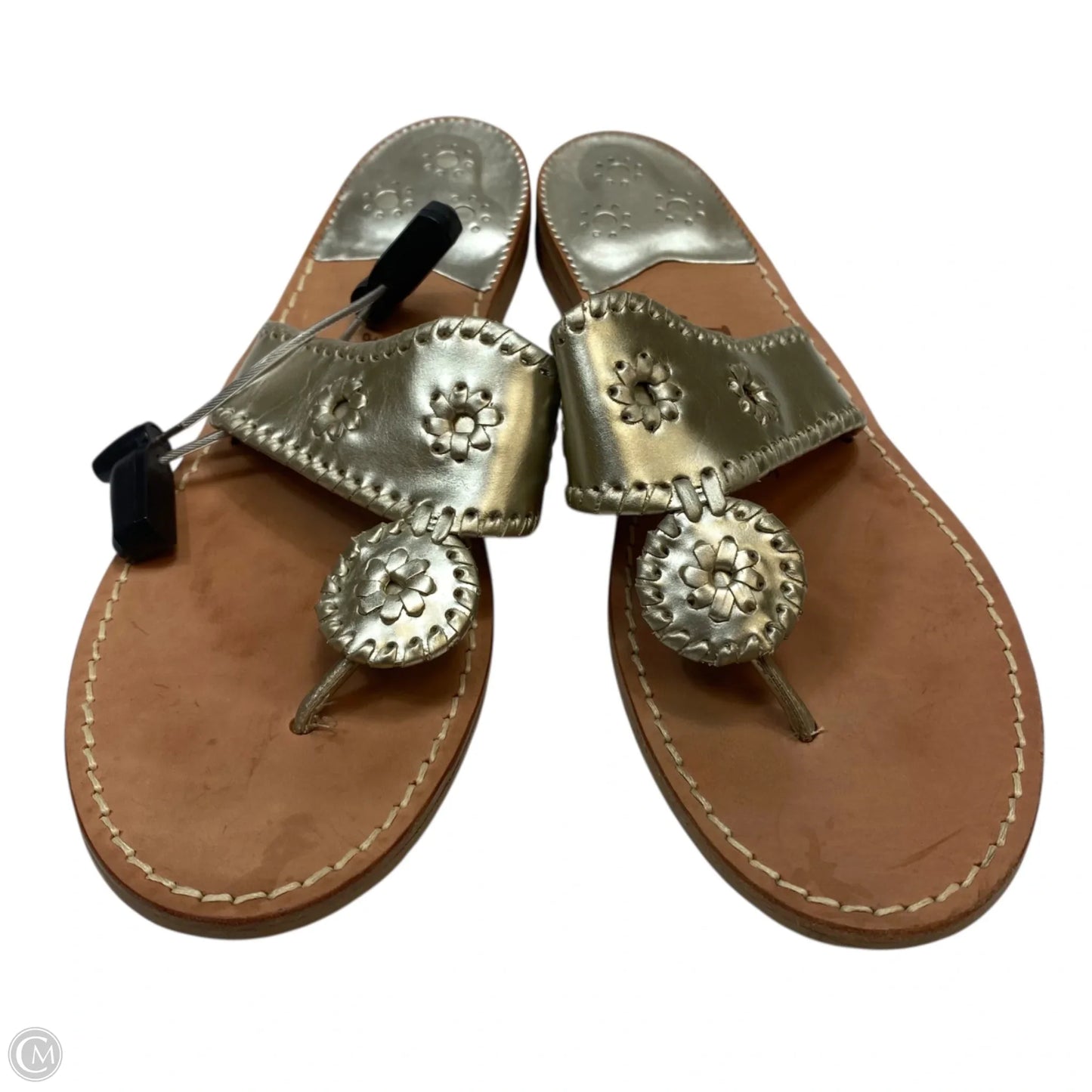 Sandals Designer By Jack Rogers In Gold, Size: 12