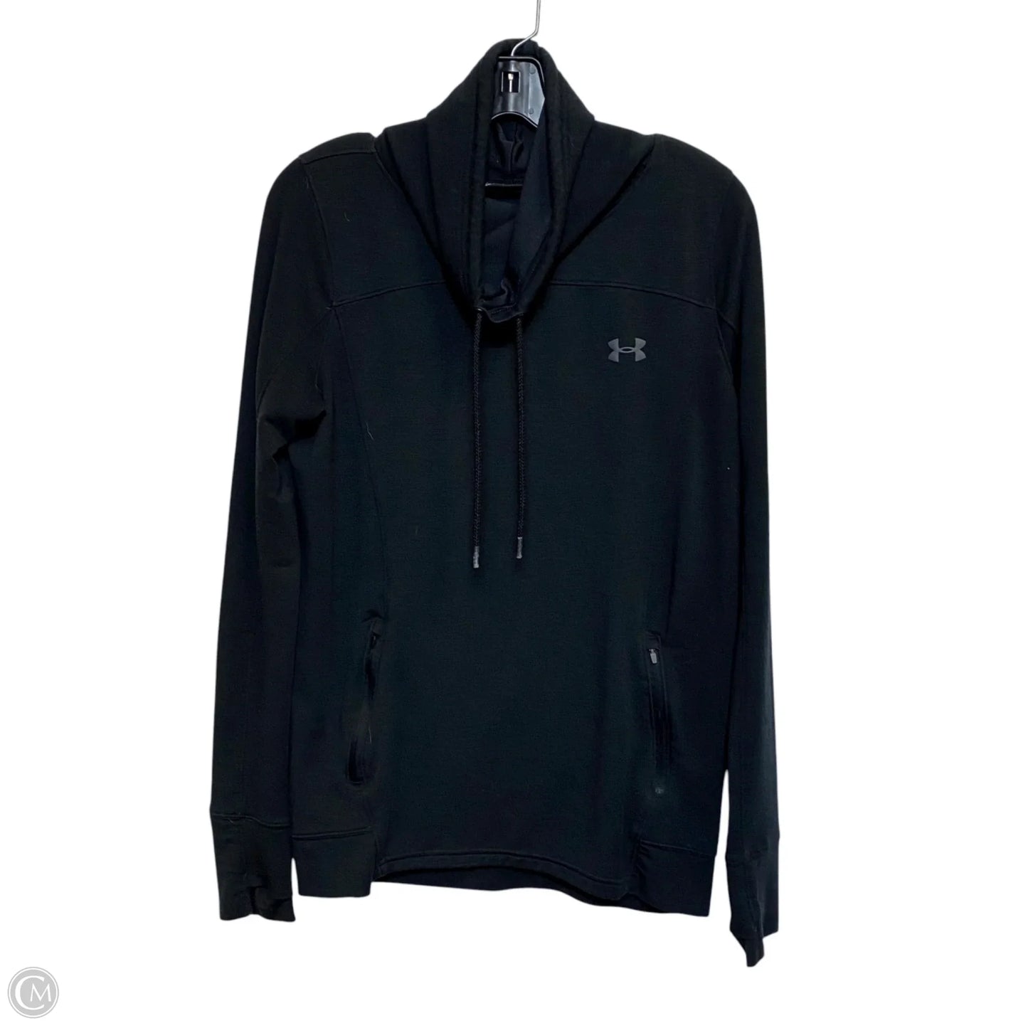 Athletic Sweatshirt Hoodie By Under Armour In Black, Size: M