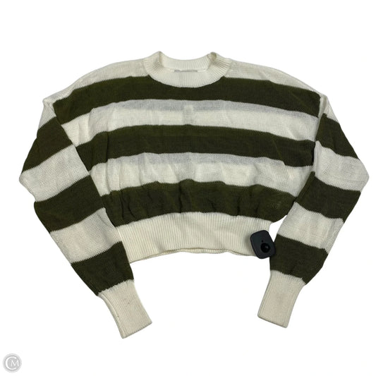 Top Long Sleeve By Madewell In Green & White, Size: Xxs
