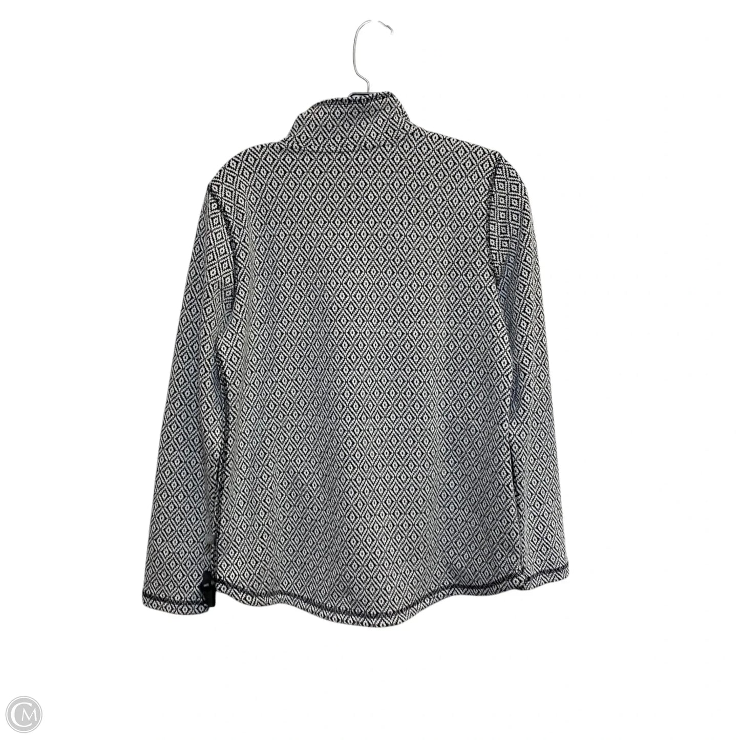 Athletic Sweatshirt Collar By Talbots In Black & White, Size: S