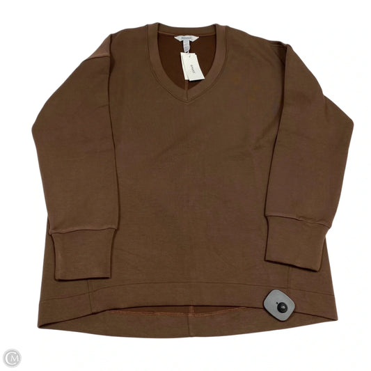 Athletic Sweatshirt Crewneck By Spanx In Brown, Size: S
