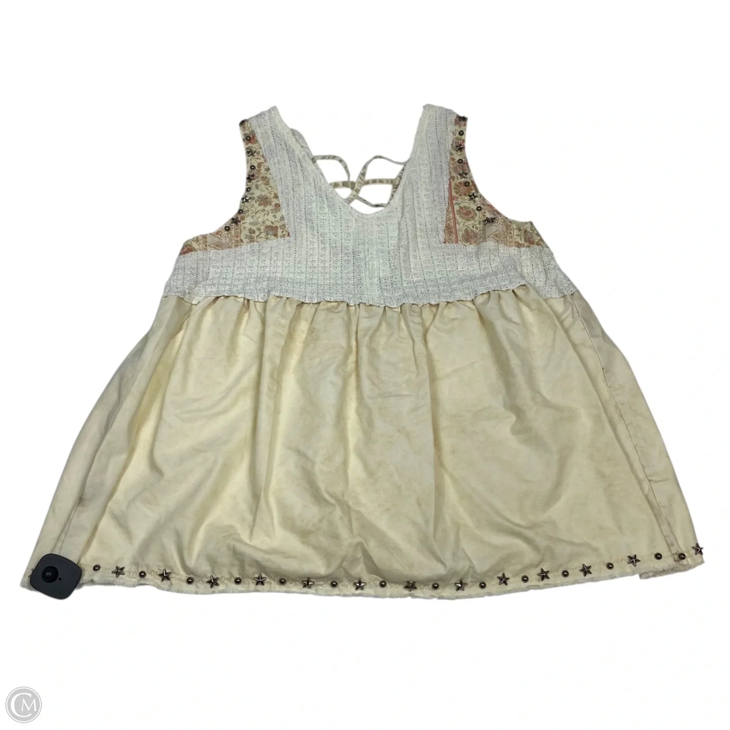 Top Sleeveless By Pol In Tan, Size: S