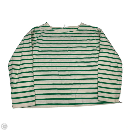 Top Long Sleeve By Maurices In Green & Tan, Size: Xl