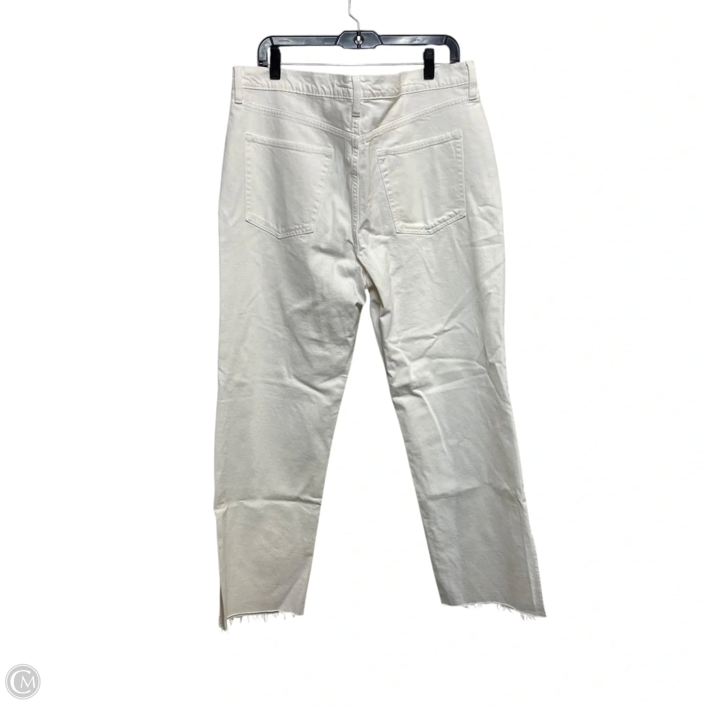 Jeans Straight By Gap In White Denim, Size: 16