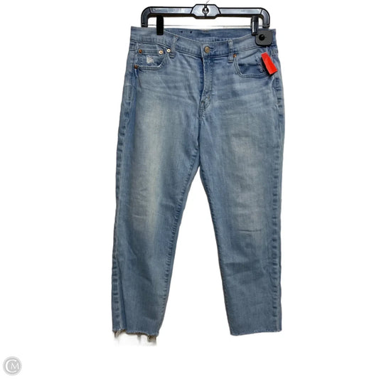 Jeans Straight By Gap In Blue Denim, Size: 8