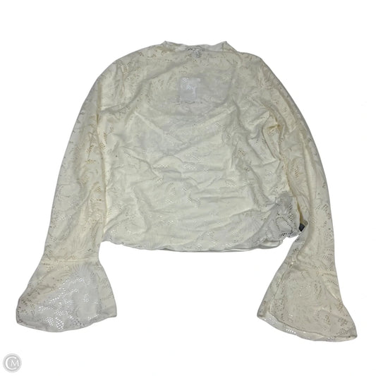 Top Long Sleeve By Jessica Simpson In Cream, Size: L