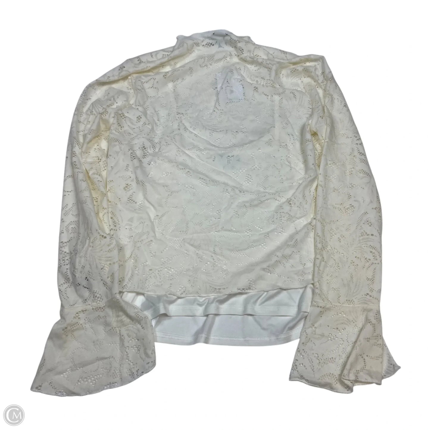 Top Long Sleeve By Jessica Simpson In Cream, Size: L