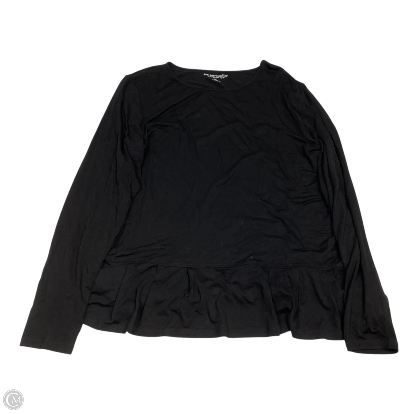 Top Long Sleeve Basic By Soft Surroundings In Black, Size: L