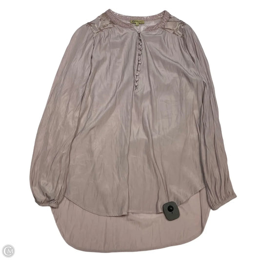 Top Long Sleeve By Democracy In Purple, Size: S
