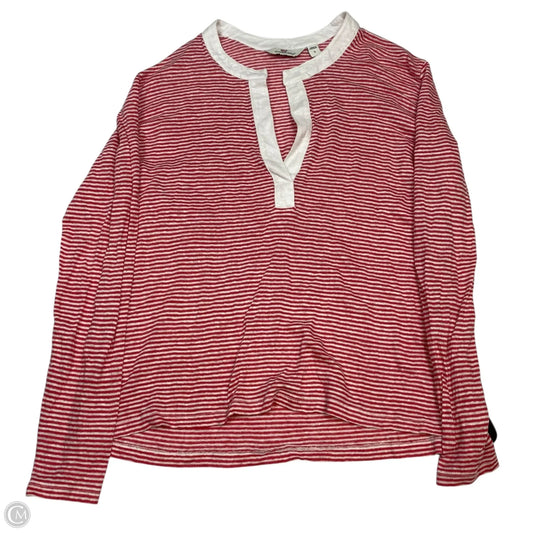 Top Long Sleeve Designer By Vineyard Vines In Red & White, Size: S