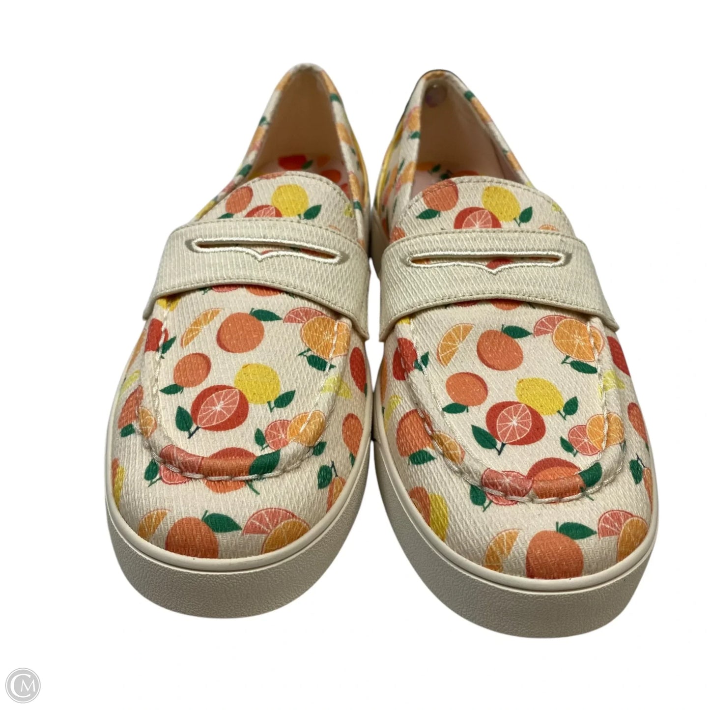 Shoes Designer By Cole-haan In Cream & Orange, Size: 8