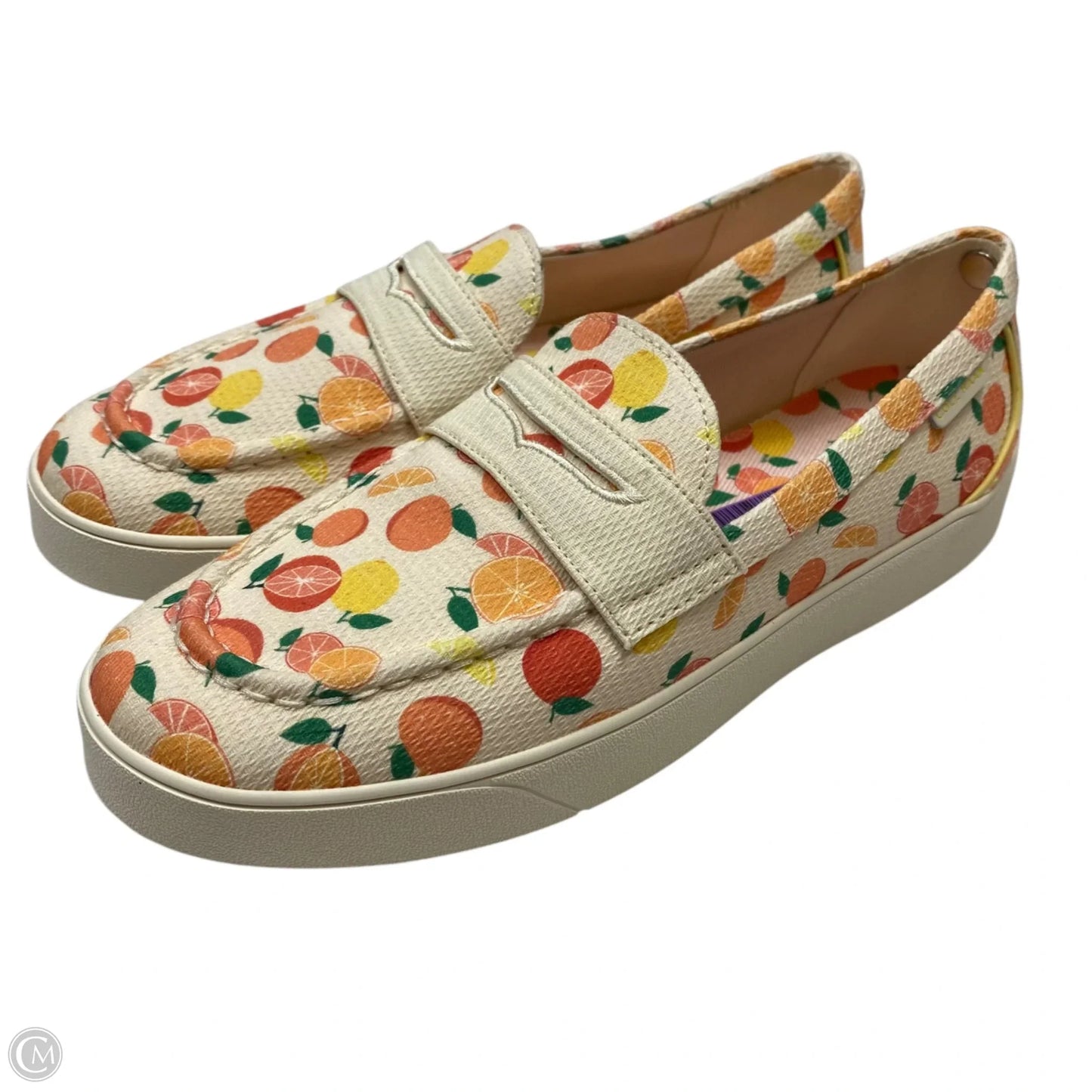 Shoes Designer By Cole-haan In Cream & Orange, Size: 8