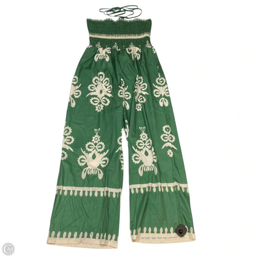 Jumpsuit By Cmf In Cream & Green, Size: 5x