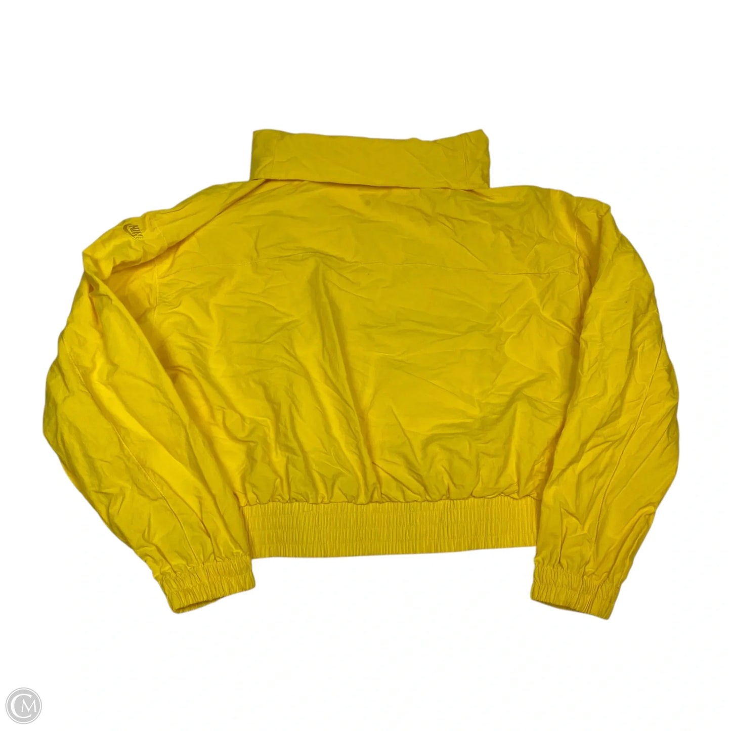 Athletic Jacket By Nike In Yellow, Size: S