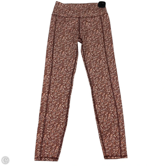 Athletic Leggings By Madewell In Brown & Cream, Size: S