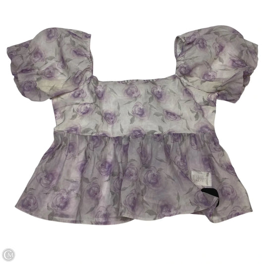 Top Short Sleeve By Francesca's In Purple, Size: L