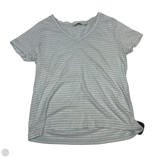 Top Short Sleeve Designer By Vineyard Vines In Blue & White, Size: M