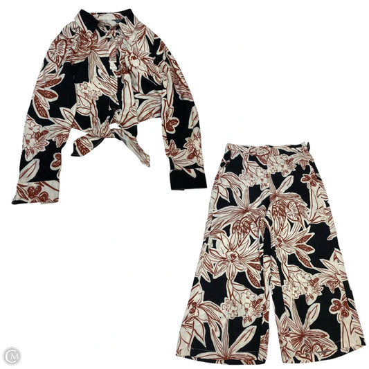 Pants Set 2pc By Rachel Zoe In Black & Cream, Size: M