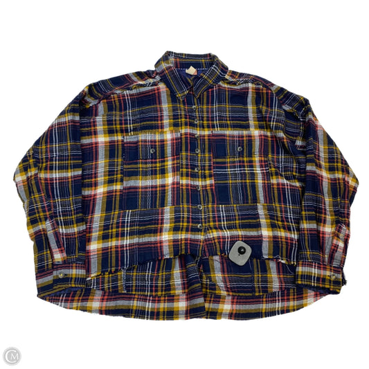 Top Long Sleeve By Pilcro In Blue & Yellow, Size: Xsp