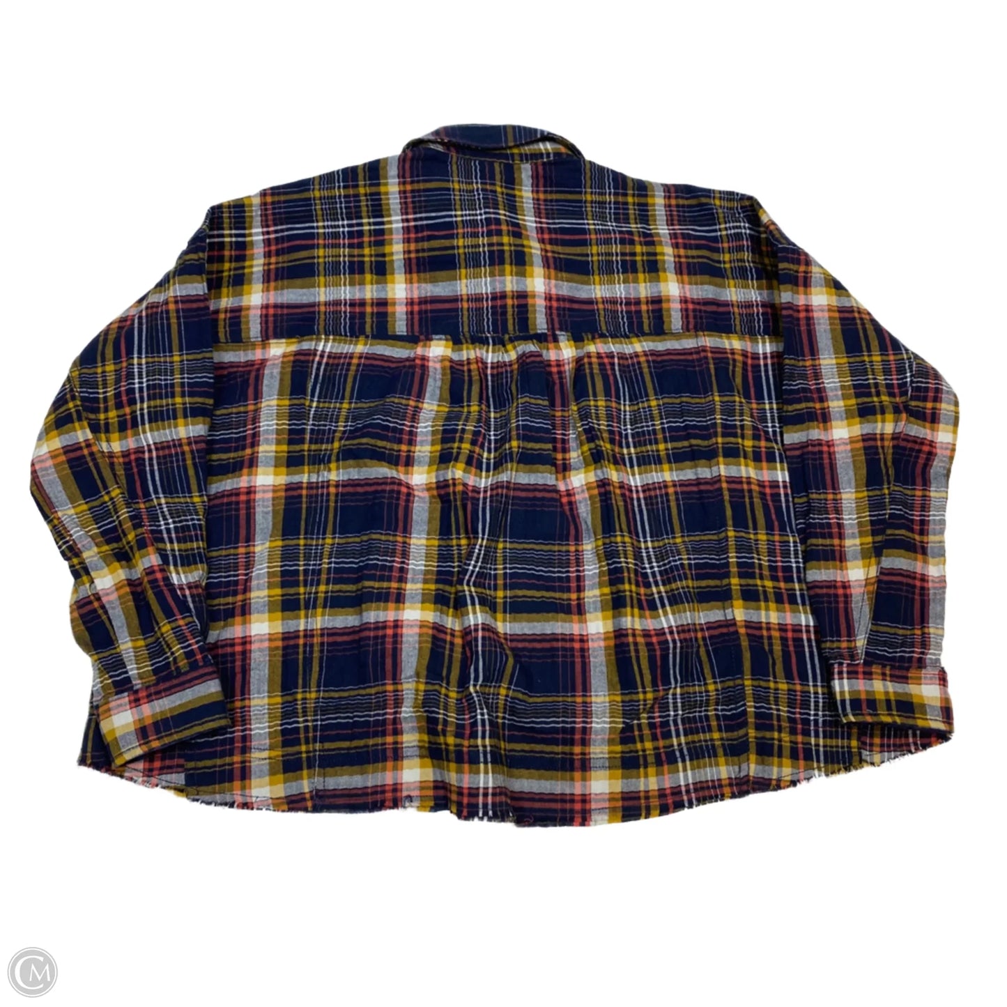 Top Long Sleeve By Pilcro In Blue & Yellow, Size: Xsp