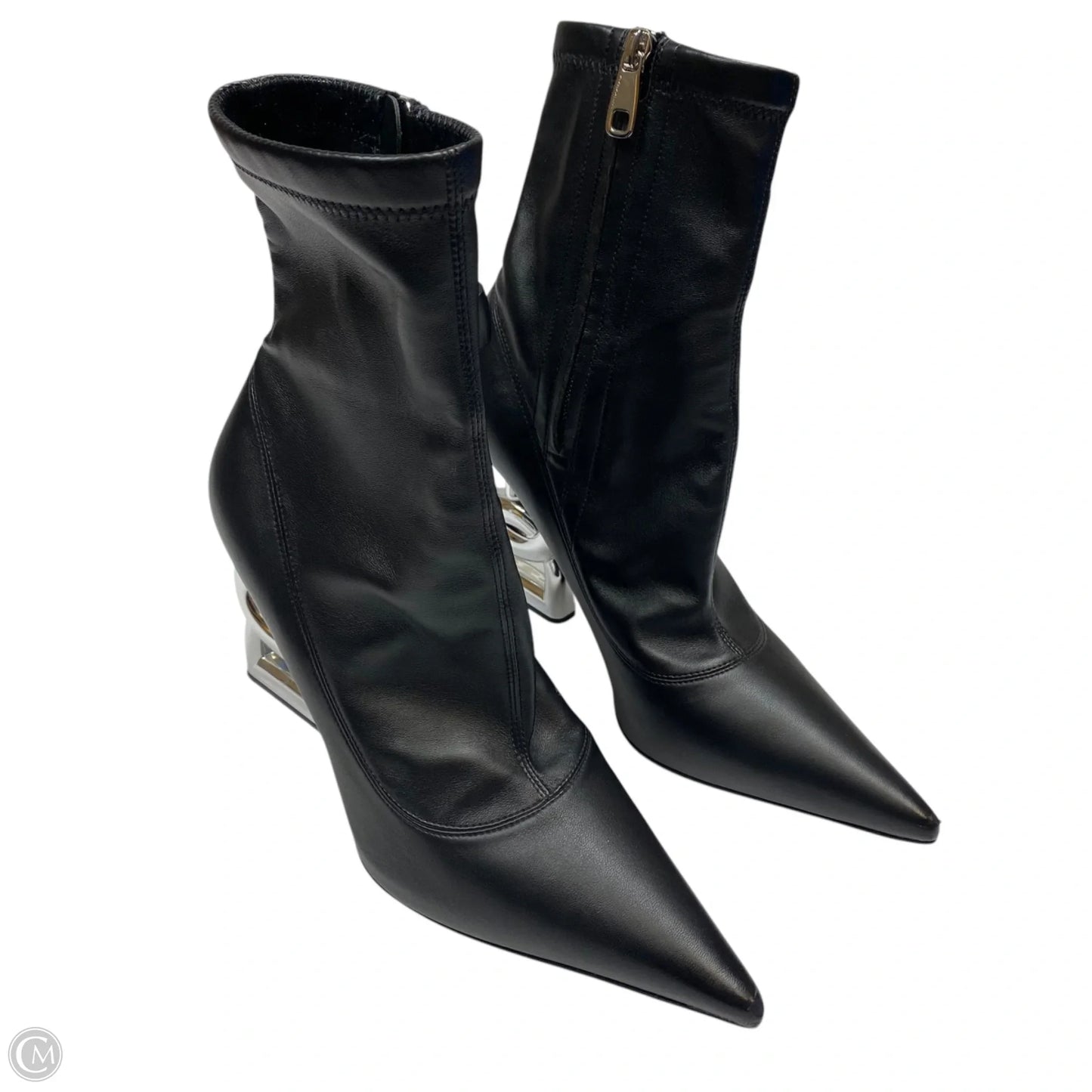 Boots Luxury Designer By Dolce And Gabbana In Black, Size: 7.5