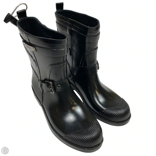 Boots Designer By Coach In Black, Size: 7