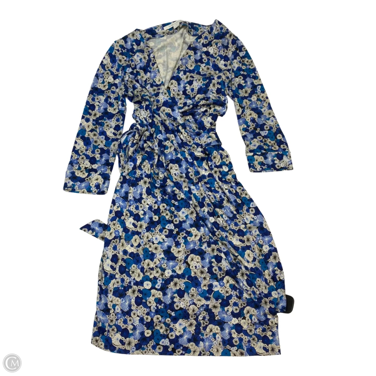 Dress Designer By Diane Von Furstenberg In Blue & White, Size: S