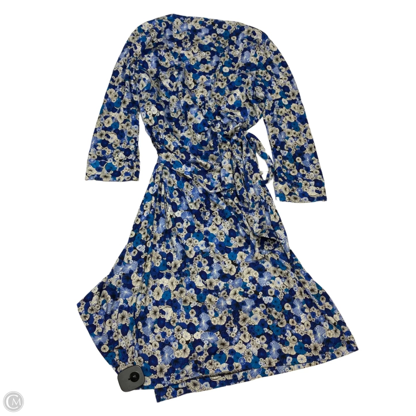 Dress Designer By Diane Von Furstenberg In Blue & White, Size: S