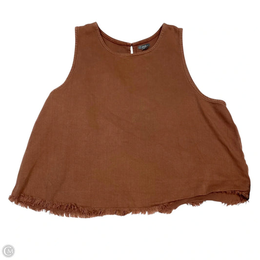 Top Sleeveless By Aerie In Brown, Size: L