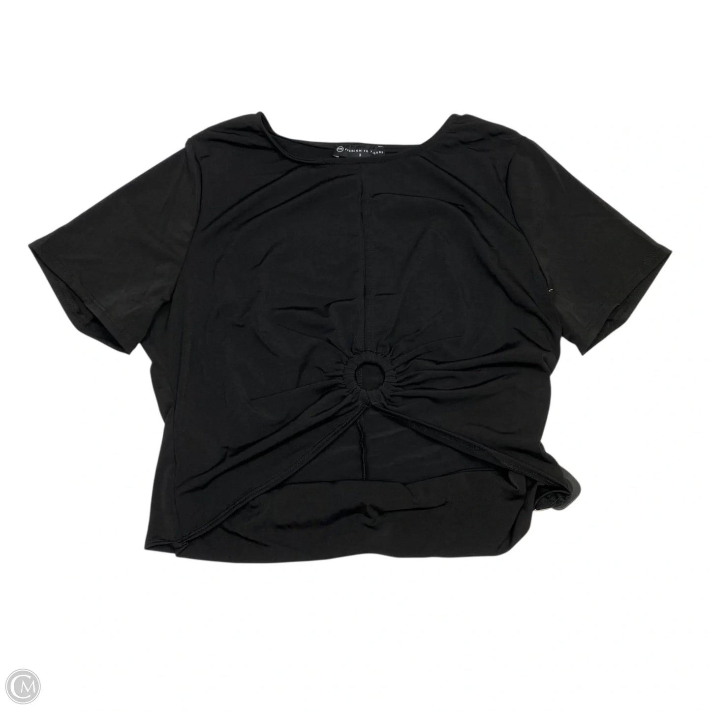 Top Short Sleeve By Fashion To Figure In Black, Size: 2x