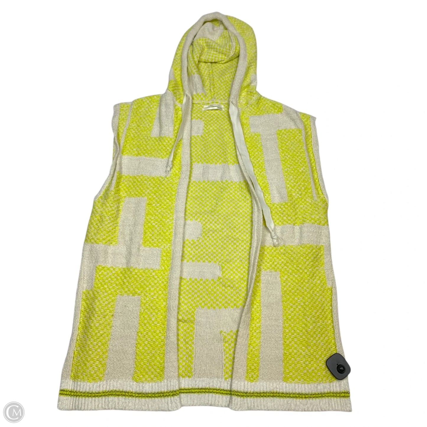 Vest Sweater By Anthropologie In Cream & Yellow, Size: S