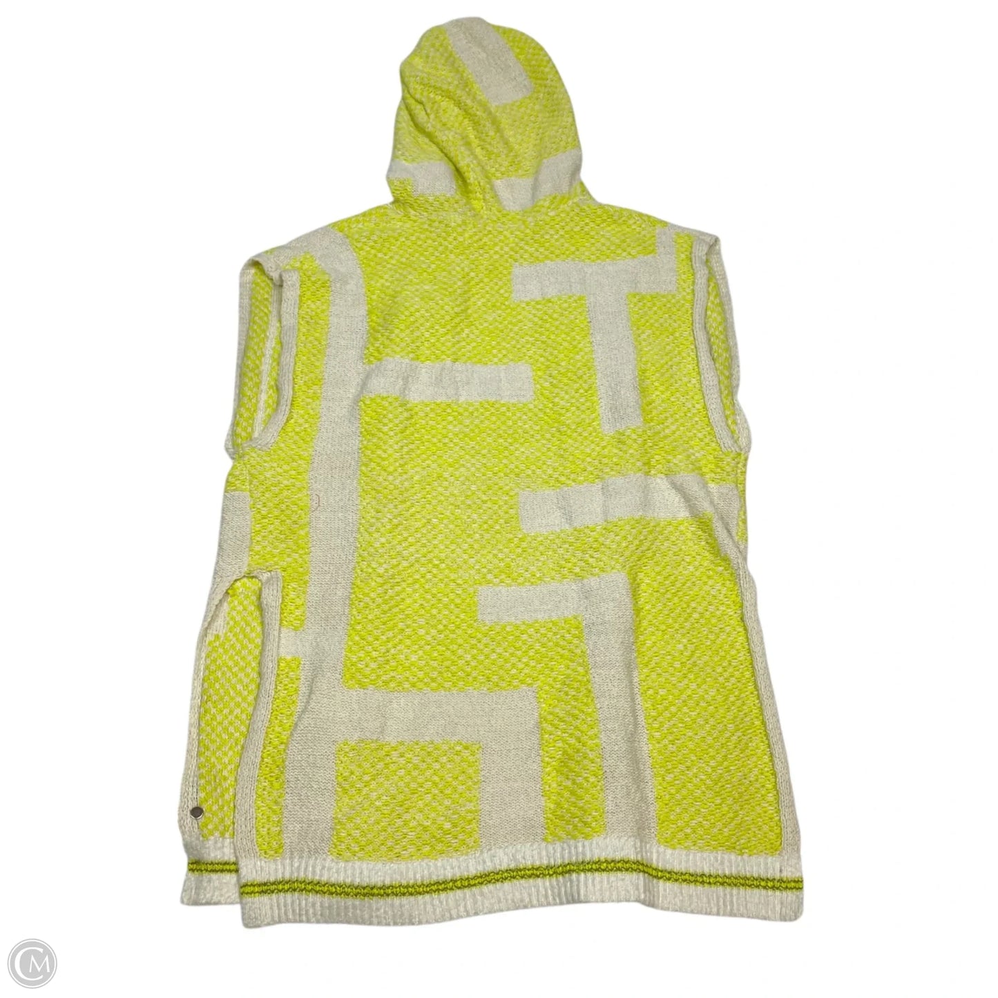 Vest Sweater By Anthropologie In Cream & Yellow, Size: S