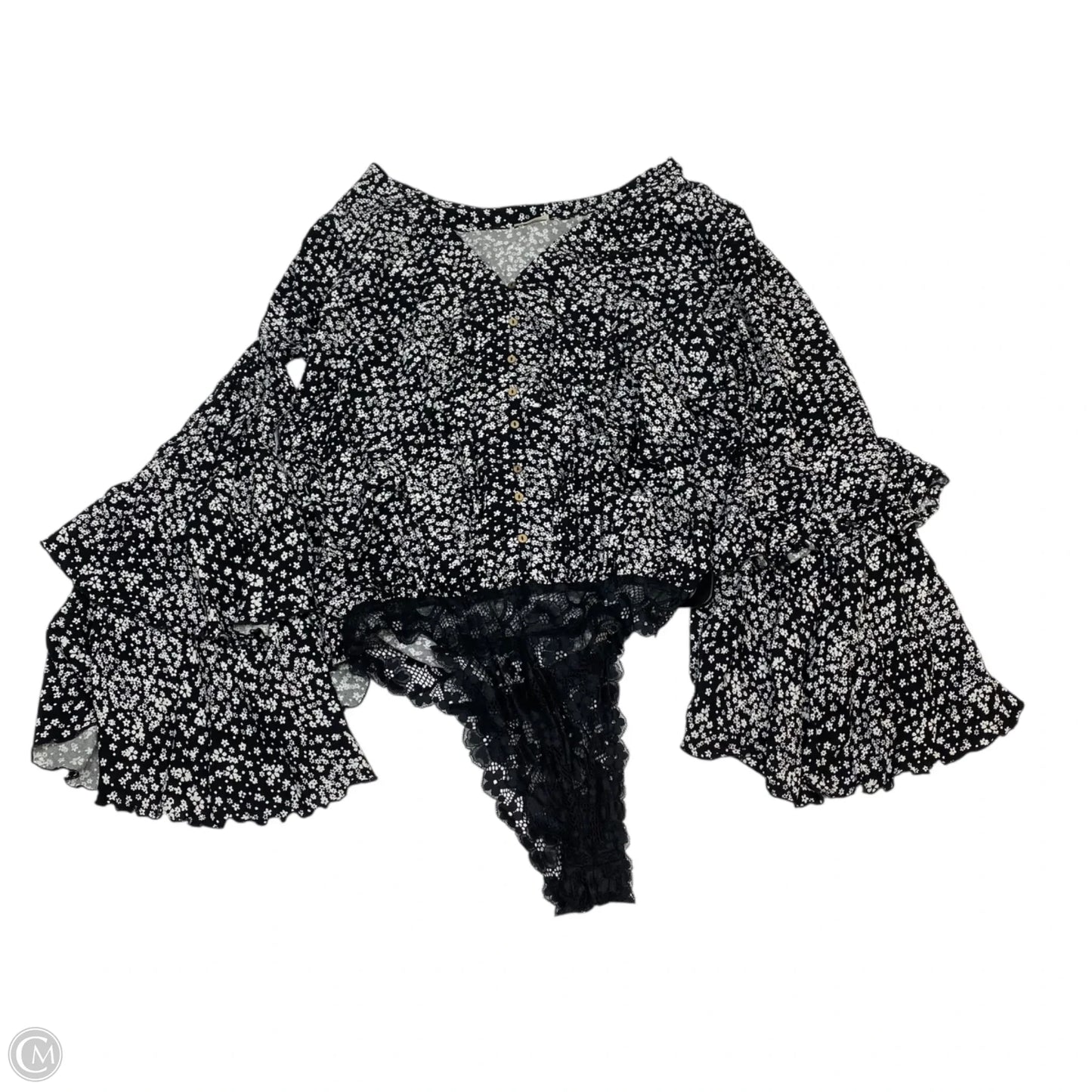 Bodysuit By Free People In Black & White, Size: L