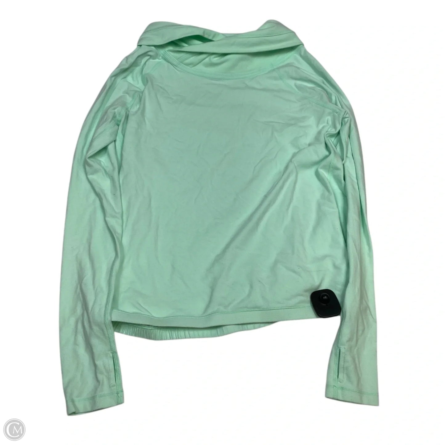 Athletic Top Long Sleeve Collar By Lululemon In Green, Size: M