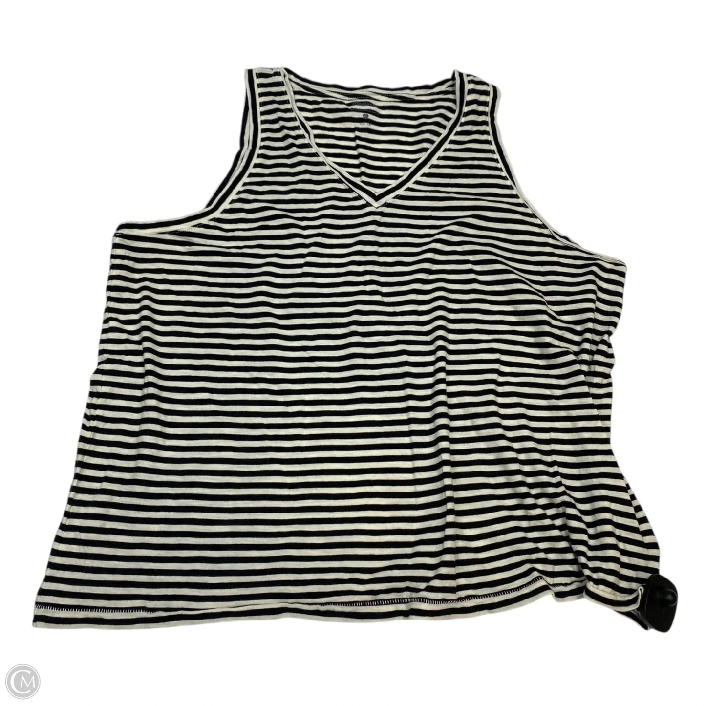 Top Sleeveless Basic By Madewell In Black & Cream, Size: 1x
