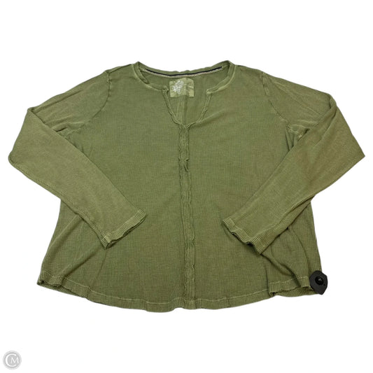 Top Long Sleeve By Pilcro In Green, Size: 2x