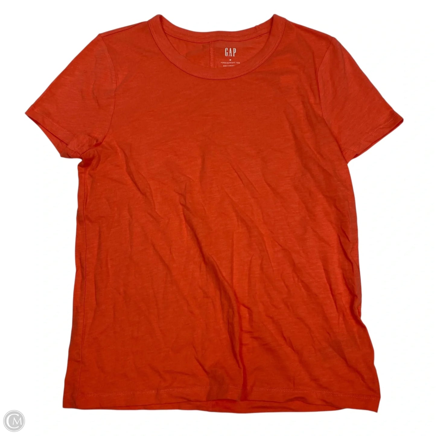 Top Short Sleeve Basic By Gap In Orange, Size: M