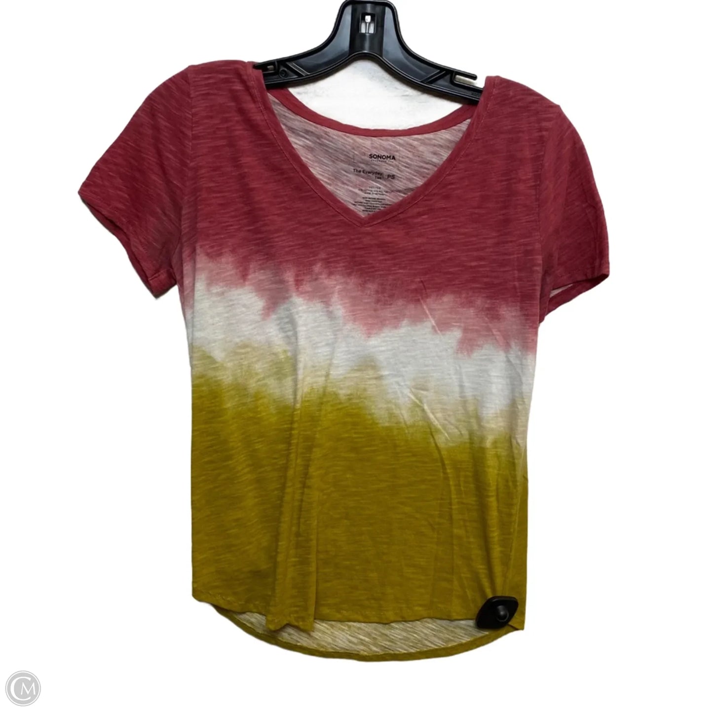 Top Short Sleeve Basic By Sonoma In Red & Yellow, Size: Sp