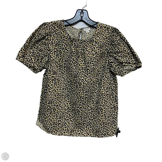 Top Short Sleeve By J. Crew In Animal Print, Size: S